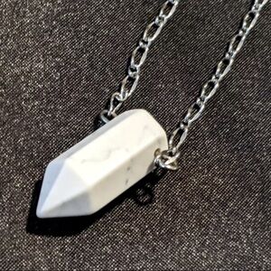 Charter Club Silver Tone Stone Pendant Necklace